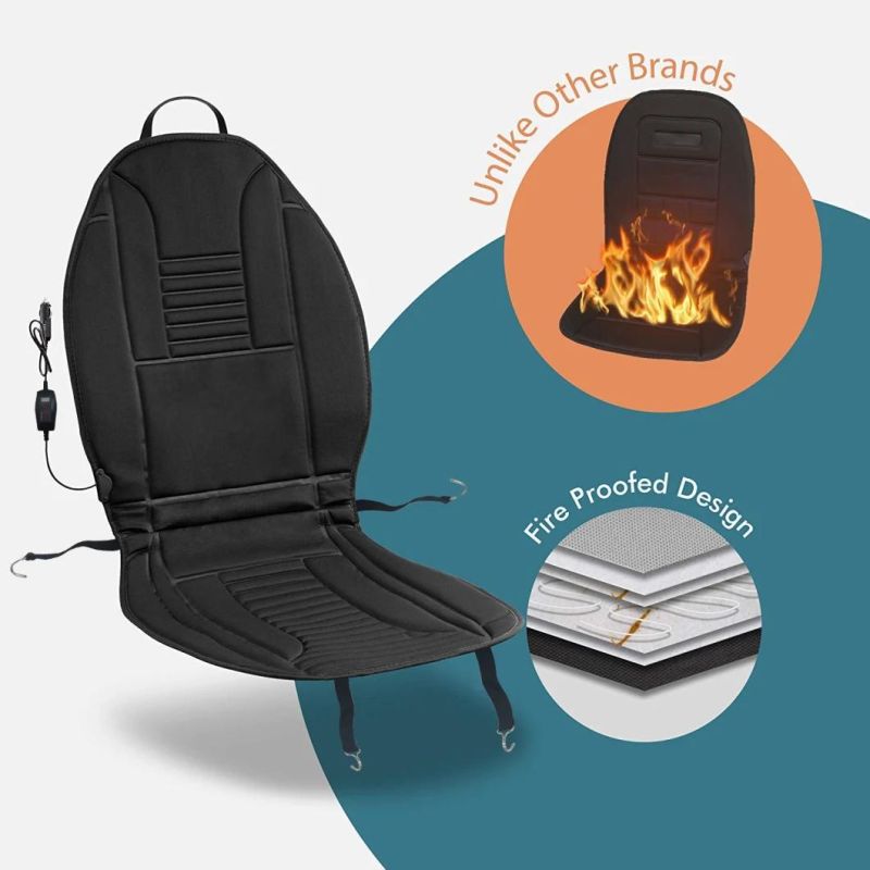 12V Car Heated Seat Cover Cushion for Cool Weather