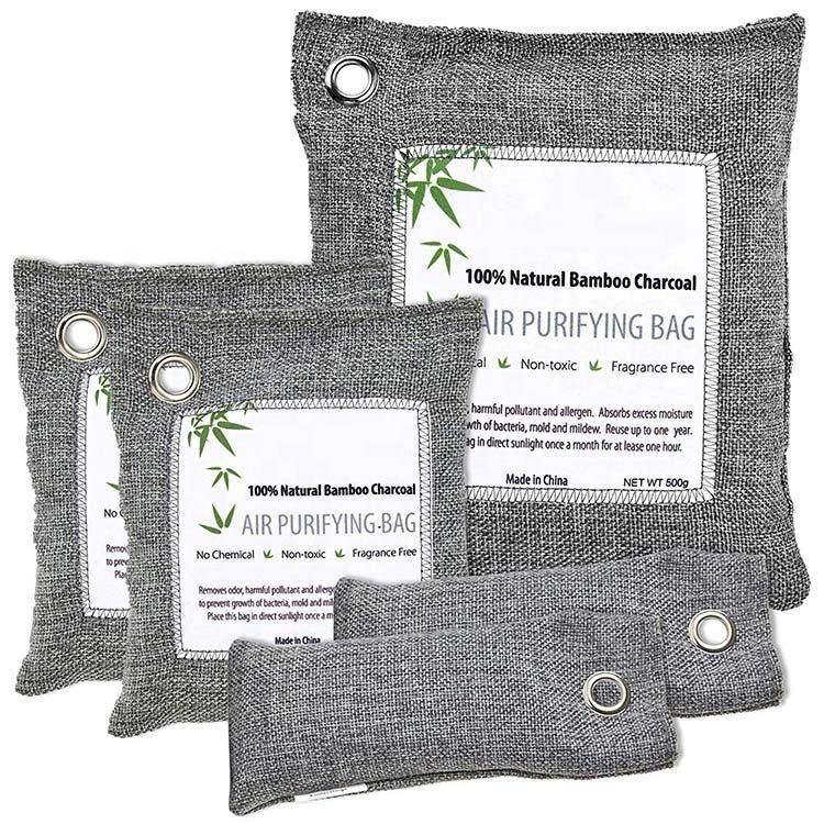 100% Biodegradable Air Purifying Bag Activated Bamboo Charcoal Natural Air Freshener