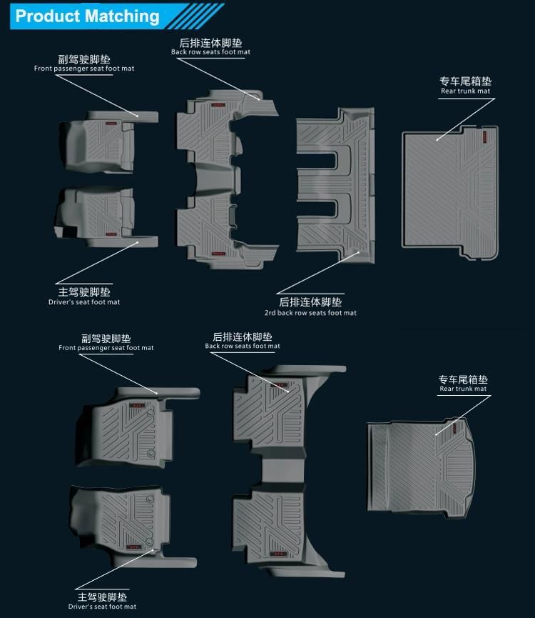 Left-Hand Drive 3D Tpo Floor Mat for Mu-X