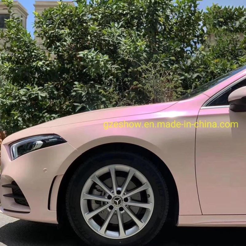 Gloss Metallic Magic Pink Color Shift Car Wrap