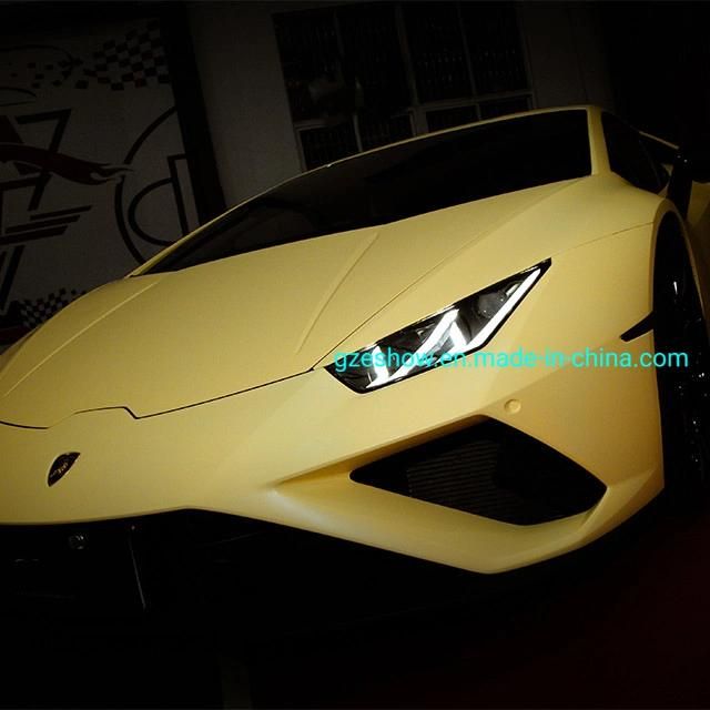 Matte Light Yellow Color Changing Car Wrap Viny