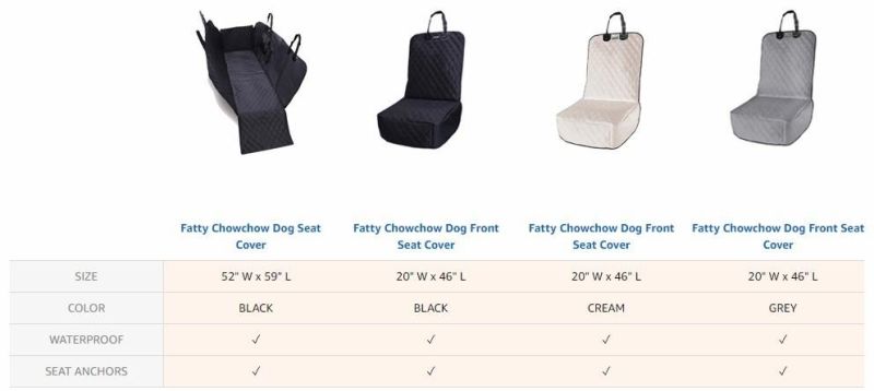 Car Seat Protector with Thickest Padding - Featuring XL Size (Best Coverage Available), Durable, Waterproof 600D Fabric, PVC Leather Reinforced Corners & 2 Larg