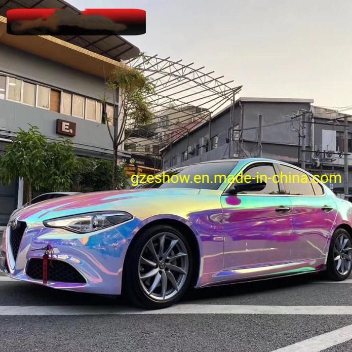 PVC Film Car Vinyl Wrap Rainbow Chrome Film