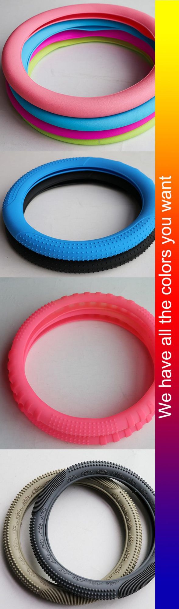 Silica Gel Silicone Car Universal Factory Hot High Quality Steering Wheel Cover Ls6103