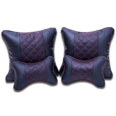 Red Stitching Car Headrest Pillow