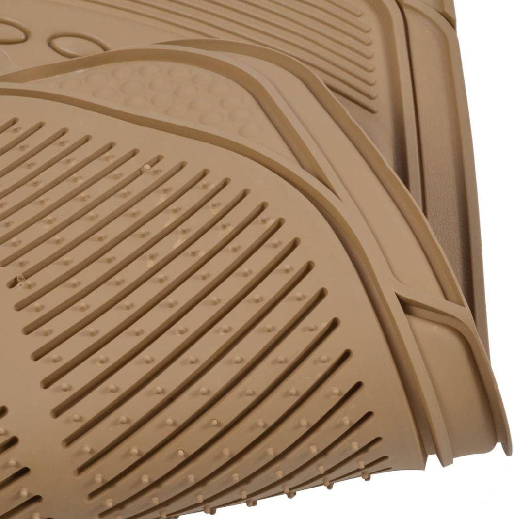 Car Accessory PVC Floor Mats in Brown 4PCS