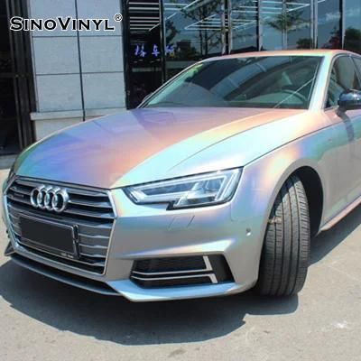 SINOVINYL High Quality 5x59FT Full Roll Air Free Bubbles OEM Service Iridescence Laser Car Wrap