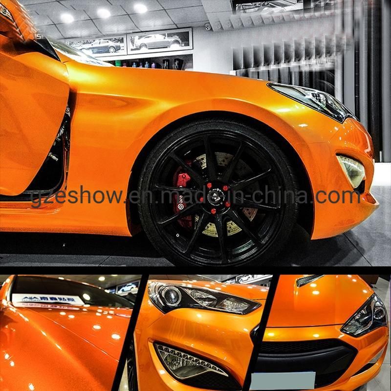 Car Decoration Pearl Metallic Orange Car Wrap Film for Car