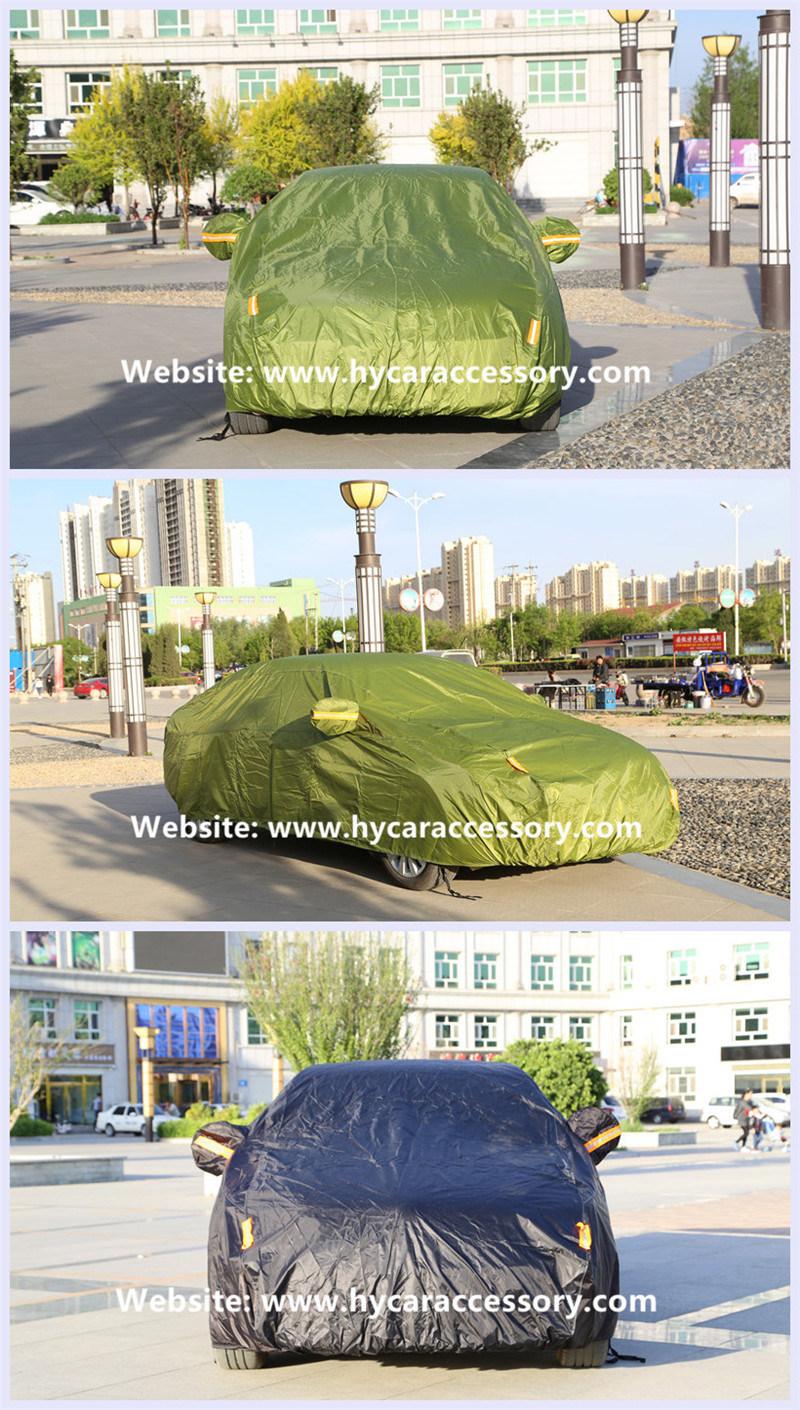 Wholesale Oxford Green Sunshade Sunproof Portable Waterproof Auto Car Cover