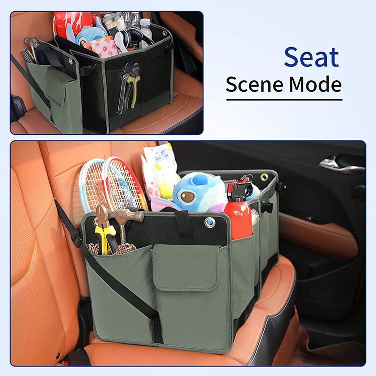 Car Trunk Organizer - Trunk Storage Organizer Collapsible Expandable Large Capacity, Sturdy Cargo Trunk Storage Organizer