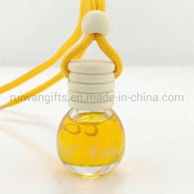 Car Hanging Air Freshener Diffuser Fragrance Glass Empty Perfume Bottle Essential Oil Bottle