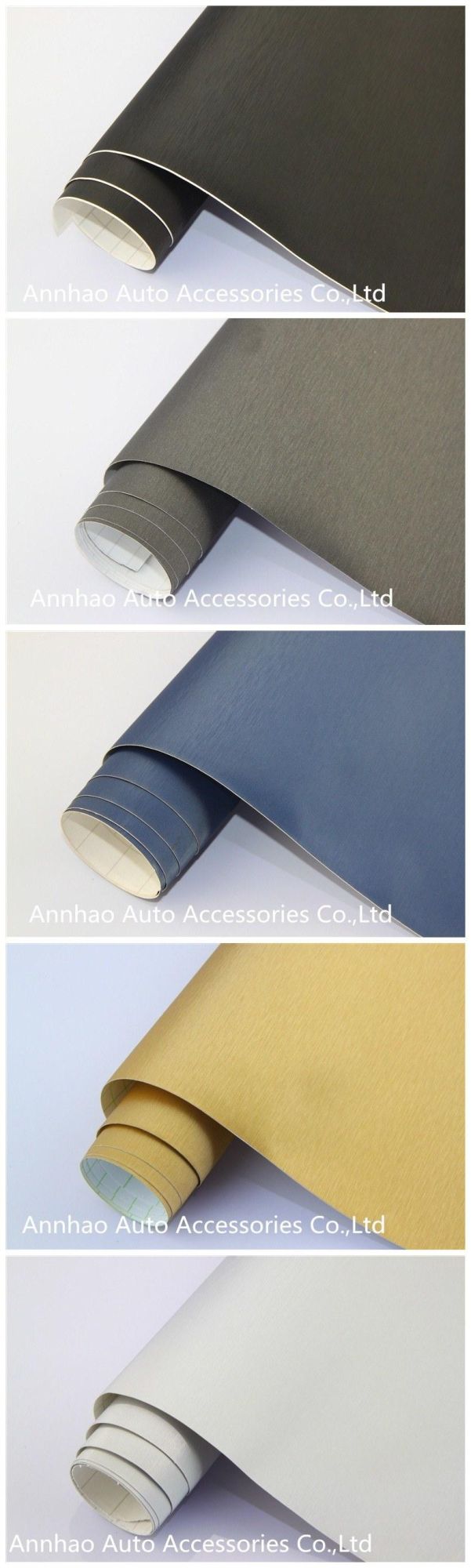 1.52*28m Brushed Aluminum Vinyl Wrap Car Wrapping