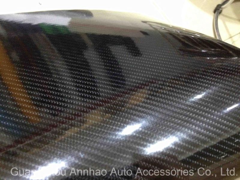 Glossy Black 1.52*18m 6D Carbon Fiber Car Wrap Vinyl Sticker