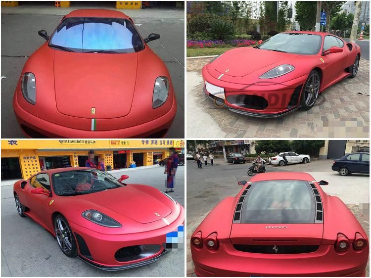 Ondis 1.52*18m Red Matte Chrome Lighting Car Vinyl Wrap