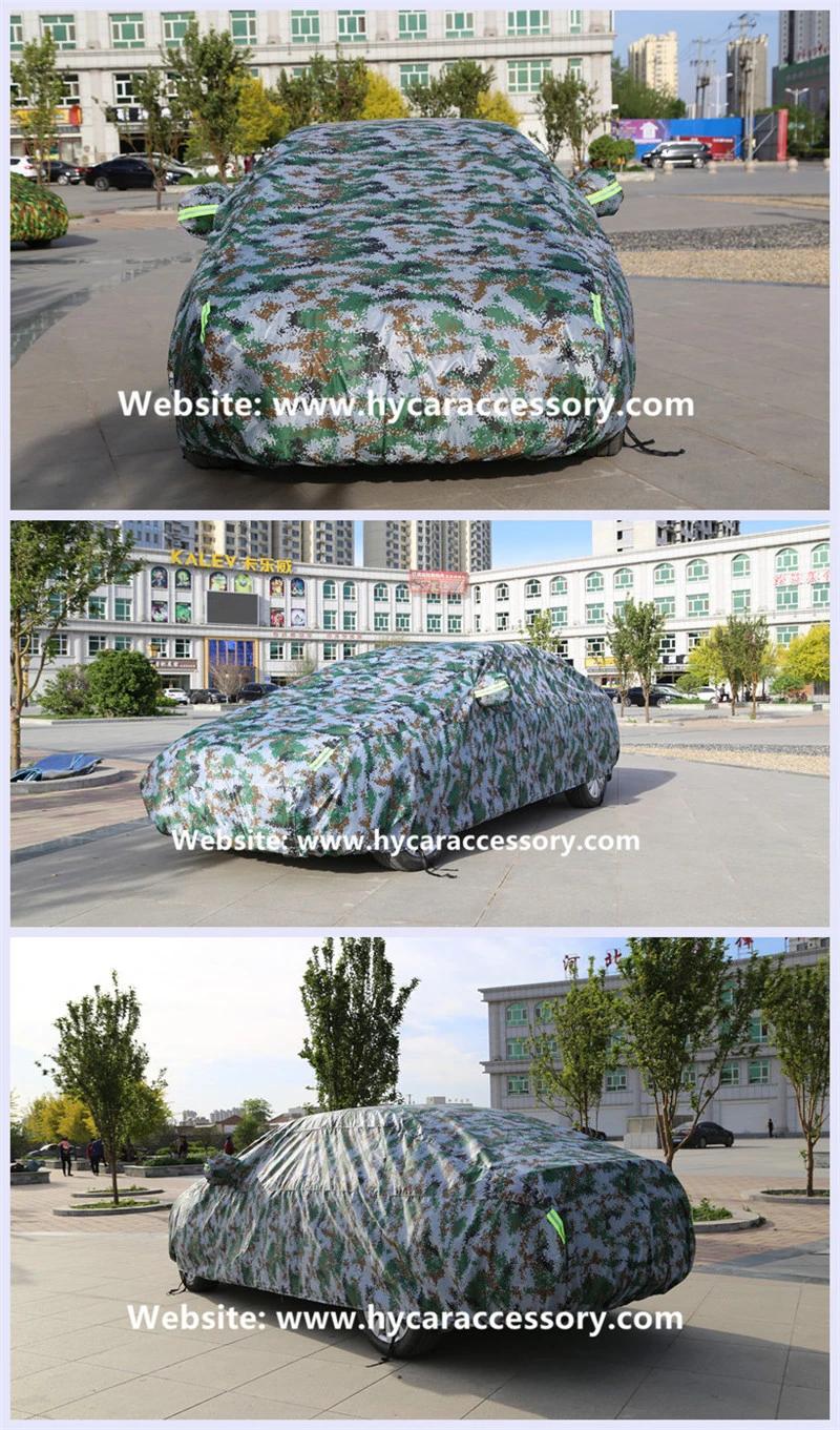 Wholesale Oxford Manful Shrink Camouflage Waterproof Sunshade Folding Car Cover