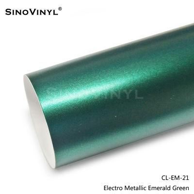 SINOVINYL Low Adhesive Glue Wrapping Matte Electro Metallic Vinyl Sticker Car Wrap Film