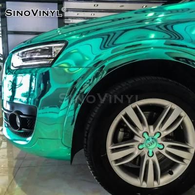 SINOVINYL Free Samples Supported Rose Gold Silver Gold Chrome Mirror Super Shinny Vinyl Sticker