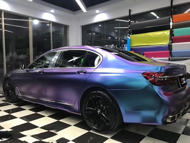 Matte Chameleon Purple Blue Vinyl Car Sticker Vehicle Film