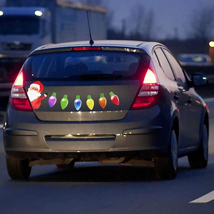 Car Decorations Reflective Colorful Happy Birthday Magnetic Decals