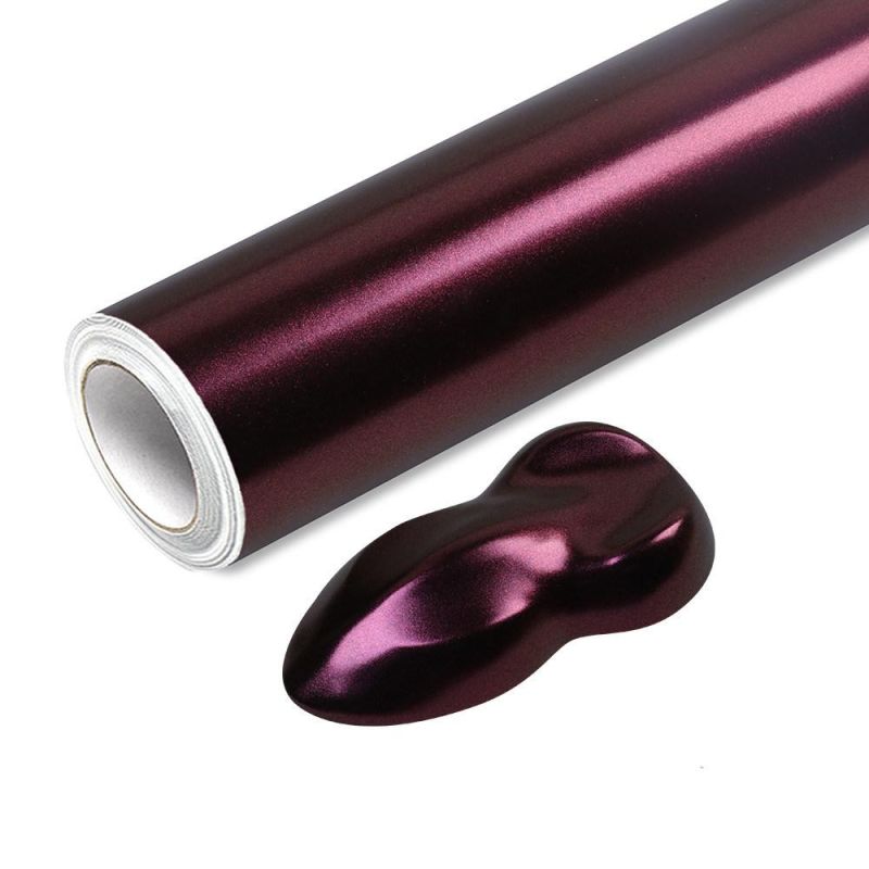 Red Satin Chrome Matte Metallic Dark Red Vinyl Car Wrap Film