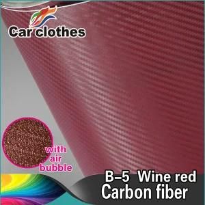 Good Quality 1.52X30m with Air Channel 3D Carbon Fiber Vinyl Film for Car