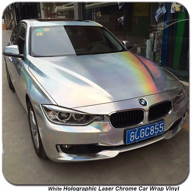 Tsautop 1.52*18m Holographic Laser Chrome Car Body Vinyl Car Wrap Cheap Car Paint Protection Film