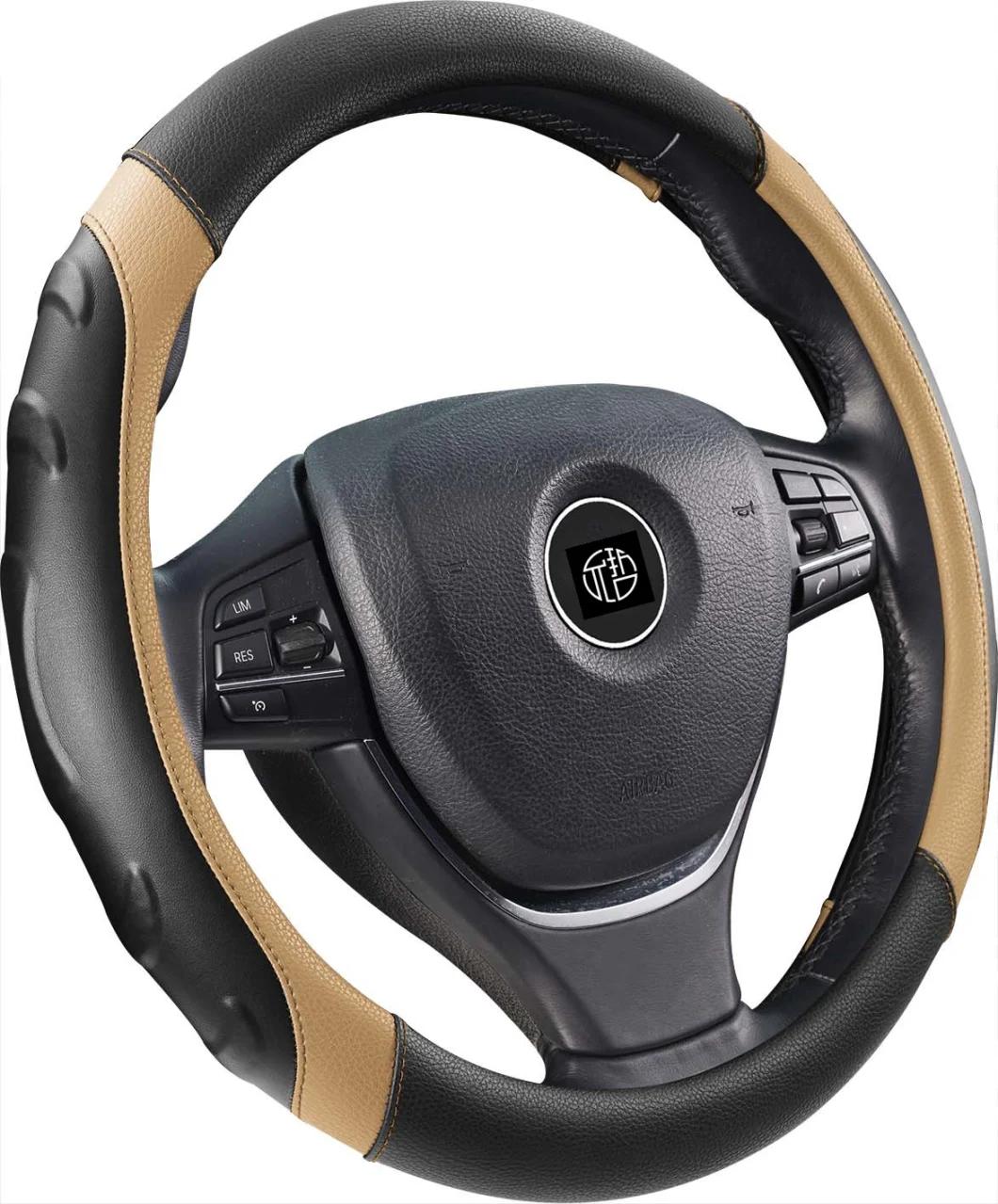 Sew-Free Yunzhe Customized Accepted Leather Steering Wheel Cover Car Accessories