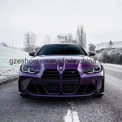 Glossy Midnight Purple Car Wrap Air Bubble Free Car Sticker