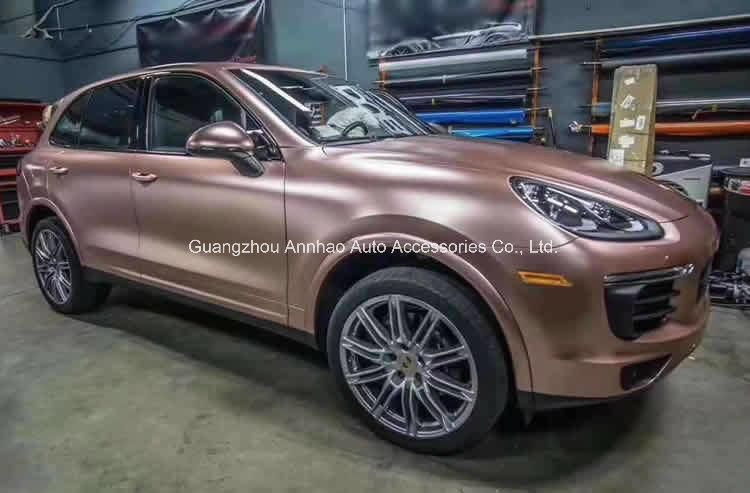 Rose Gold Lightning Matte Metal Satin Vehicle Wrap Vinyl Film