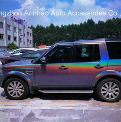 Grey Iridescence Rainbow Laser Holographic Car Wrap Vinyl Film