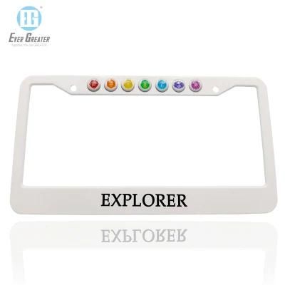 License Plate Frame Perfect Plastic Rainbow