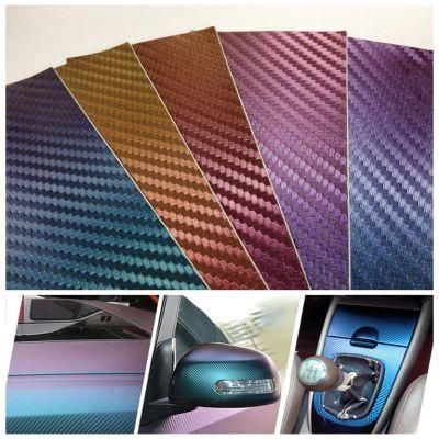 Chameleon 3D Carbon Fiber Vinyl Film Wrap Foil Auto Car Truck Body Decoration Sticker Motorcycle Car Styling