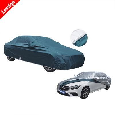 Non Slip Classic Car Accessories Auto Silver Coated Dust Proof SUV Sedan Cover