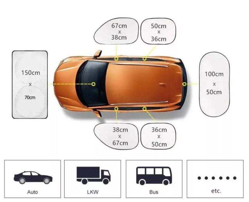 Custom Electrostatic Adsorption Foldable Nylon Mesh Side Window Car Sunshade Windshields for Advertising