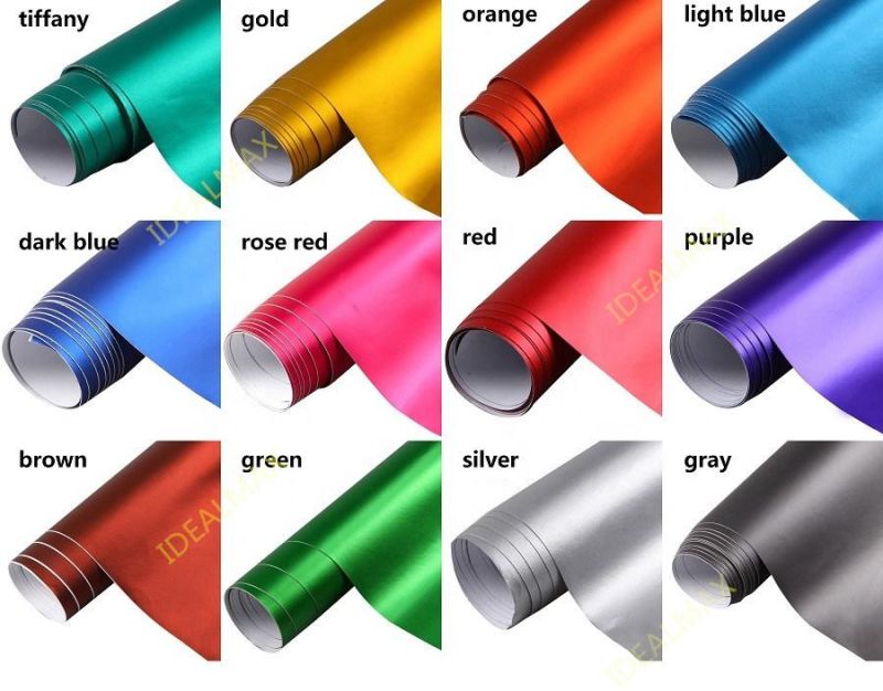 Self Adhesive Matte Chrome Wrapping Sticker Car Wrap Vinyl Film