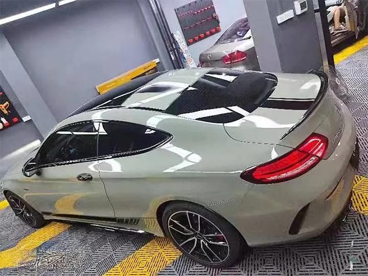 Crystal Khaki Green Car Wrap Vinyl Film Chrome Plating