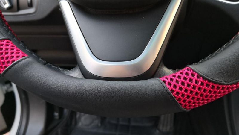 Double Material Splicing Air-Permeable Steering Wheel Cover