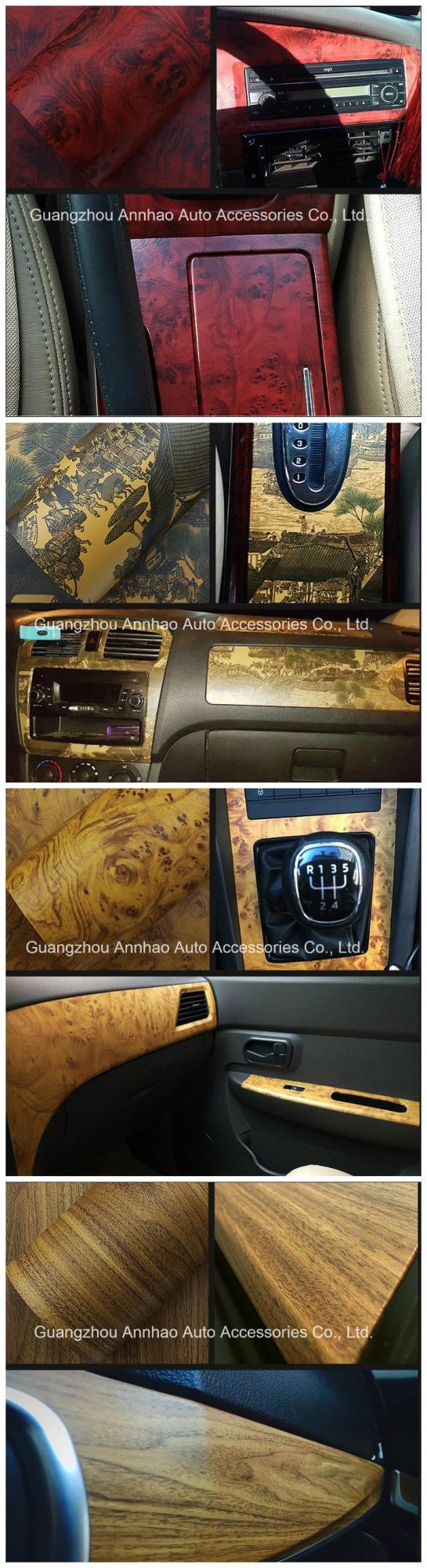 Wood Grain Sticker Film Car Wrap Vinyl