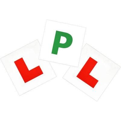 Extra Thick Strong Fully Magnetic Car L-Plates Red Learner Plates Magnetic P Plate Learner Sticker