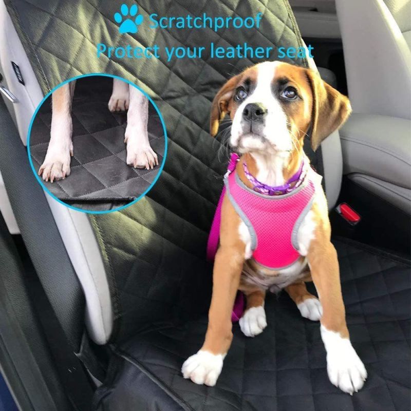 Dog Car Seat Cover for Front Seats. Scratch Proof Waterproof Car Seat Cover for Dogs. Fits Most Trucks, Vans, and Suvs (Black