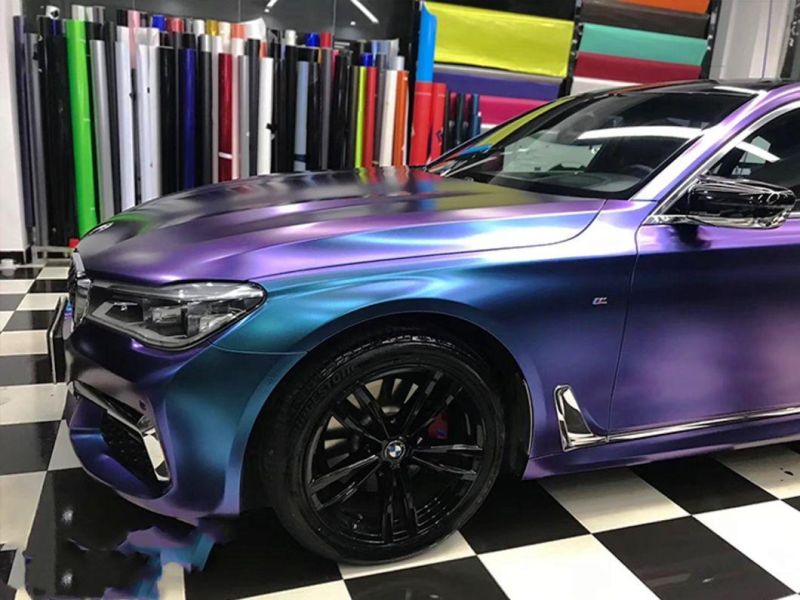 Matte Chameleon Purple Blue Vinyl Car Sticker Vehicle Film