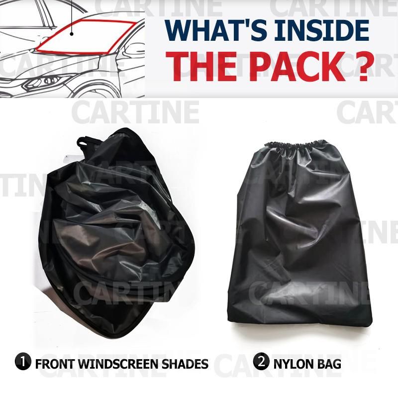 Collapsible Windshield Cover Shield Curtain Folding Car Auto Retractable Sunshade