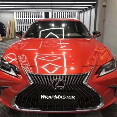 Tsautop 1.52*18m Super Gloss Crystal Red Car Wraps Vinyl Wrapped Car PVC Sticker