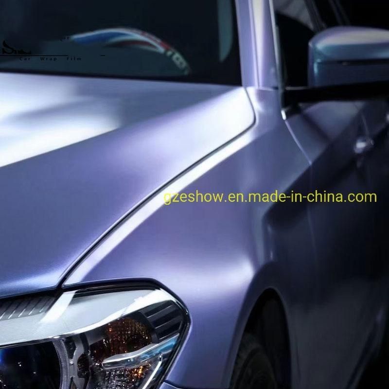 Grey Charm Blue Vinyl Car Truck Ship 3D Car Wrapping Film