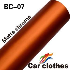 1.52X18m Car Decoration Sticker Vinyl Film Matte Orange Chrome Wrap