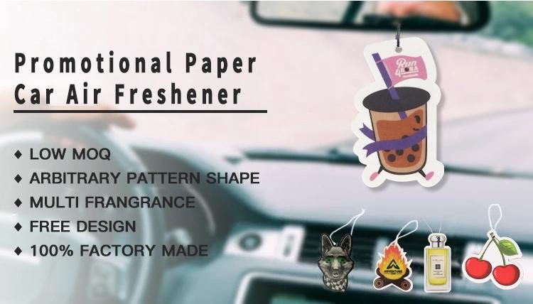 China Factory High Quality All Scents Refresh Sublimation Paper Car Air Fragrance Air Freshener