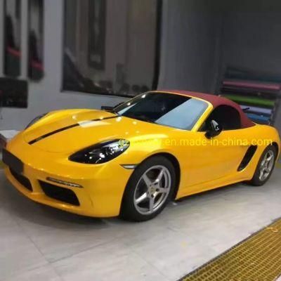 Yellow Super Glossy Metallic Car Vinyl Wrap Film