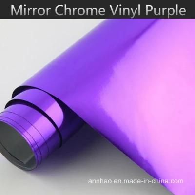 Air Bubble Free Decoration 1.52X18m Purple Chrome Vinyl Car Wrap