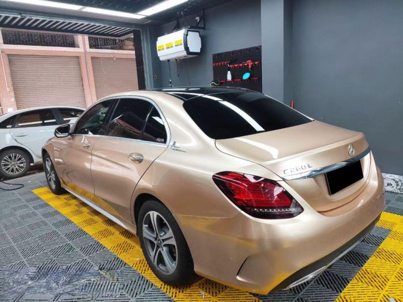 Glossy Metallic Champagne Gold PVC Decorative Film for Car