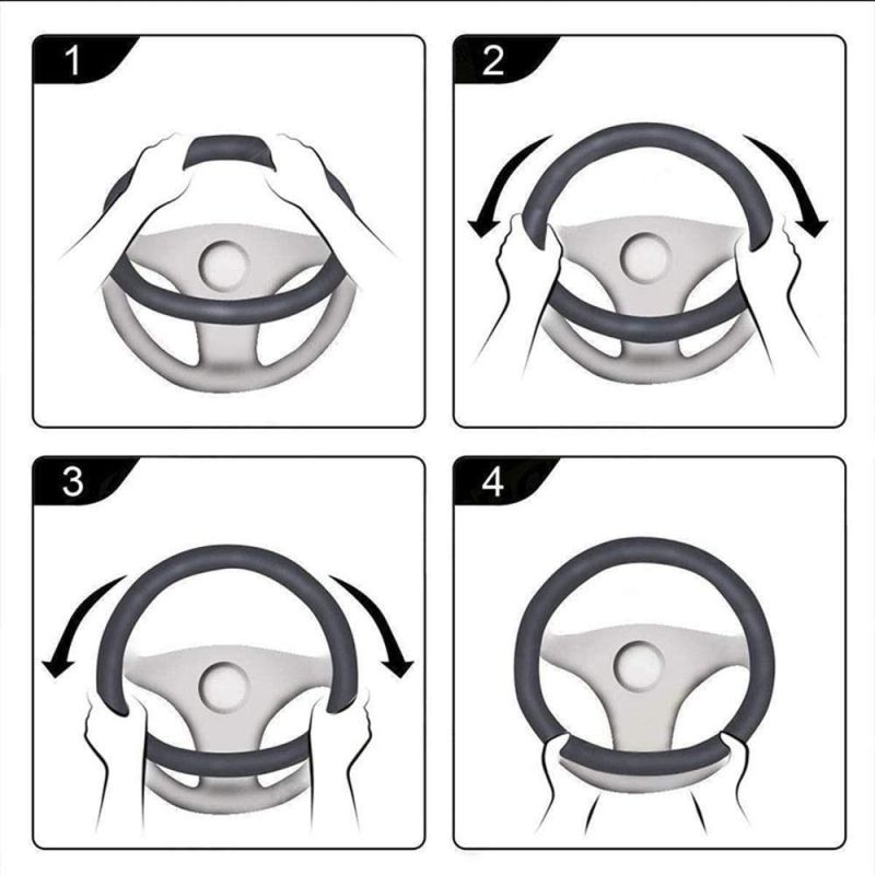 Car Accessory PU Leather Bling Steering Wheel Cover